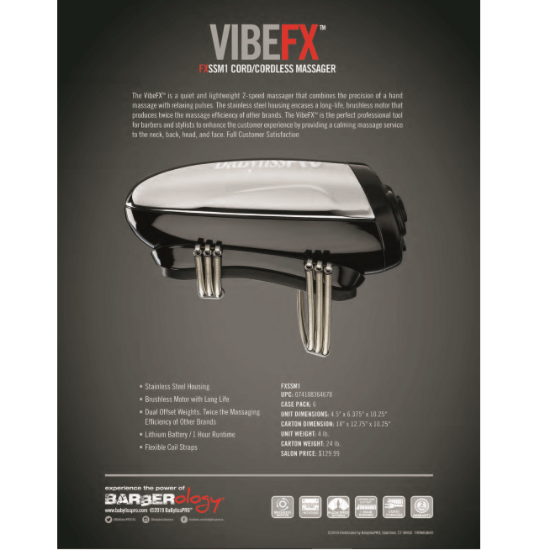 Aparat masaj capilar babyliss vibefx pro fxssm1