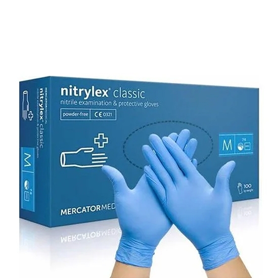 Снимка на MERCATOR MEDICAL - Manusi profesionale din nitril - TURCOAZ - S