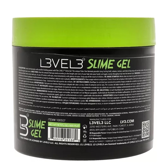 Снимка на Гел за коса - L3VEL3 - Слайм  - 250 мл