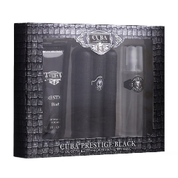 Комплект - тоалетна вода 90 ml + душ гел 200 ml + афтършейв 100 ml - CUBA  - Black