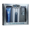 Снимка на Комплект - тоалетна вда 90 ml + душ гел 200 ml + афтършейв 100 ml - CUBA- Platinum 