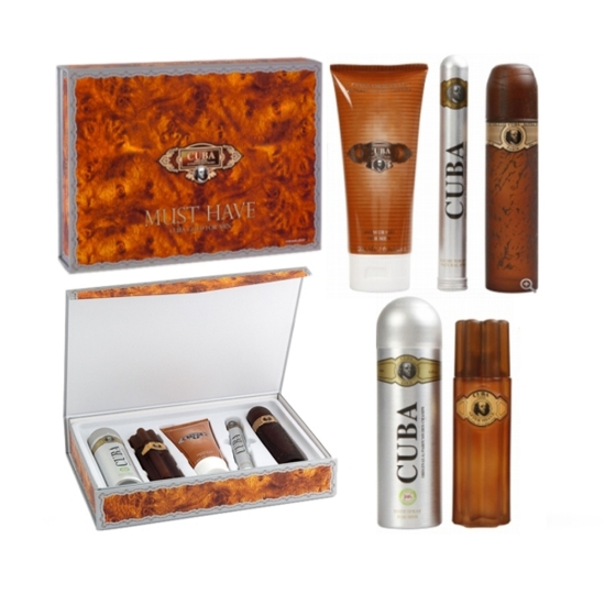 Снимка на Комплект - тоалетна вода 35 ml и 100 ml+ душ гел 200 ml + афтършейв 100 ml  + дезодорант спрей 200 ml- CUBA - Must have Gold 