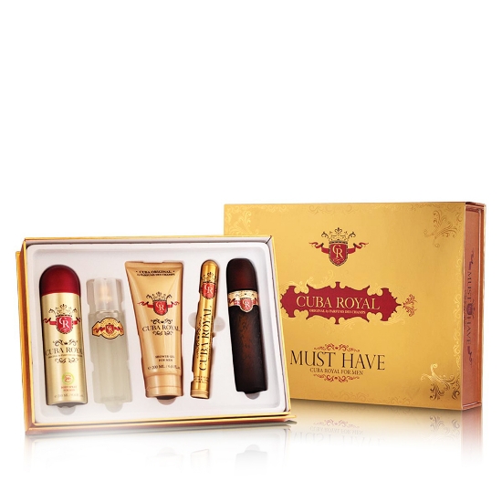 Снимка на Комплект - тоалетна вода 35 ml и 100 ml+ душ гел 200 ml + афтършейв 100 ml  + дезодорант спрей 200 ml- CUBA - Must have Royal