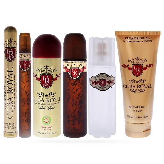Снимка на Комплект - тоалетна вода 35 ml и 100 ml+ душ гел 200 ml + афтършейв 100 ml  + дезодорант спрей 200 ml- CUBA - Must have Royal
