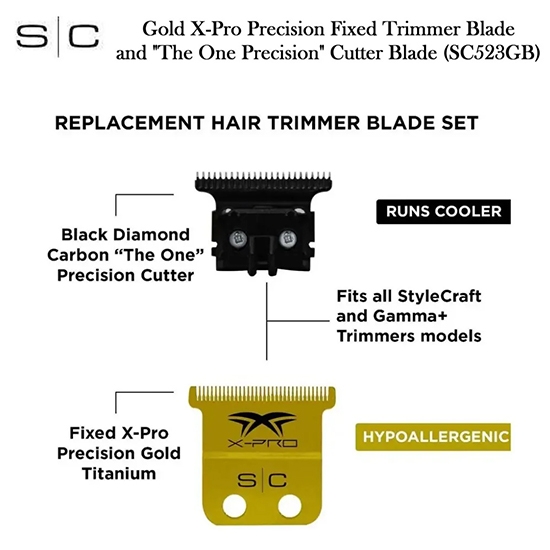 Снимка на Нож STYLECRAFT за тример  - X-PRO Precission - Gold 