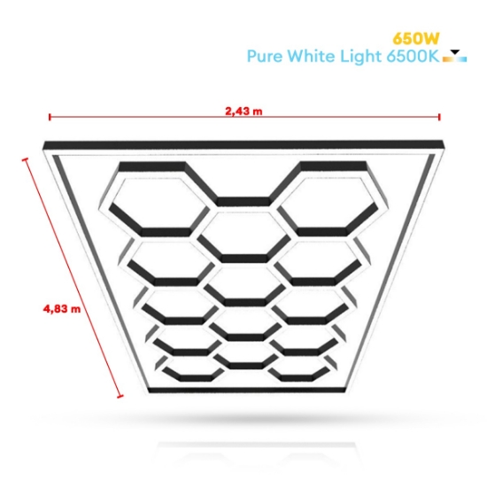 Снимка на Sistem de lumini - 4,83 x 2,43 m - hexagonale  