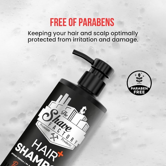Снимка на Шампоан – SHAVE FACTORY – за коса, без парабени – 1000 мл