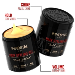 Гел за коса - IMMORTAL - Gold Edition  - Без алкохол - 500 ml