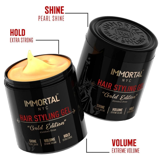 Снимка на Гел за коса - IMMORTAL - Gold Edition  - Без алкохол - 500 ml