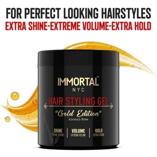 Снимка на Гел за коса - IMMORTAL - Gold Edition  - Без алкохол - 500 ml