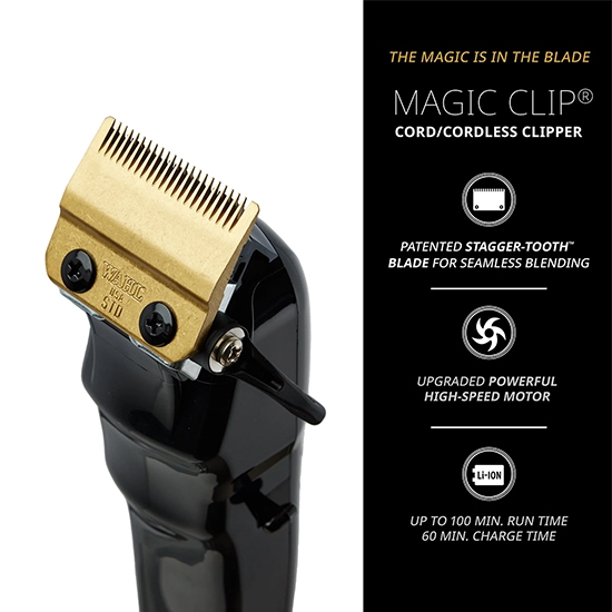 Снимка на Машинка за подстригване - WAHL - Magic Clipper  Black - безжична - Премиум приставки