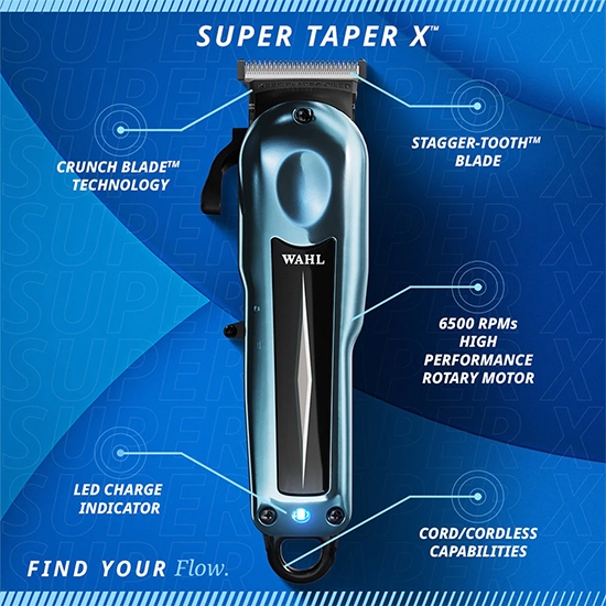 Снимка на Машинка за подстригване - WAHL -  Super Taper X™ - 6500 RPM -безжична
